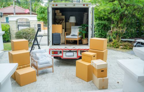 Local household shifting services in Jaipur with moving boxes